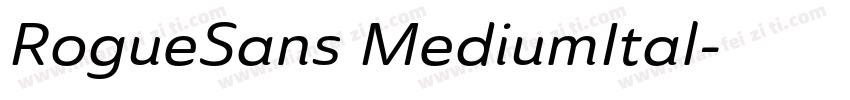 RogueSans MediumItal字体转换